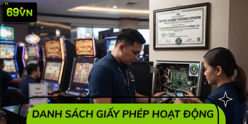 Danh sách giấy phép hoạt động 69VN đang sở hữu