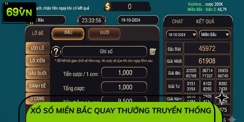 Xổ số miền Bắc 69VN là hình thức quay thưởng truyền thống