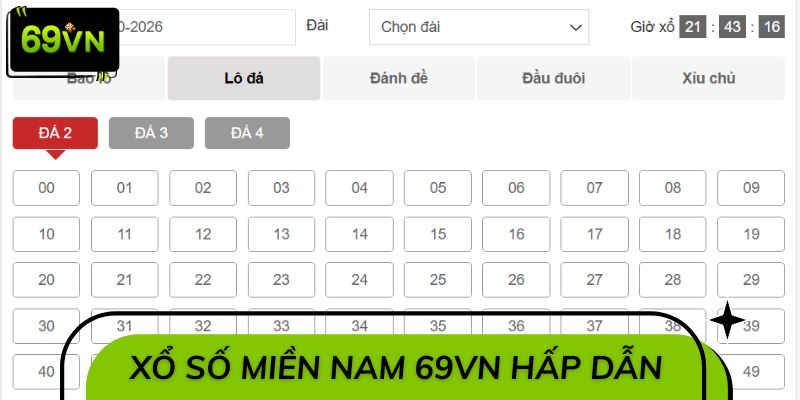 Xổ số miền Nam 69VN giây phút giải trí hấp dẫn